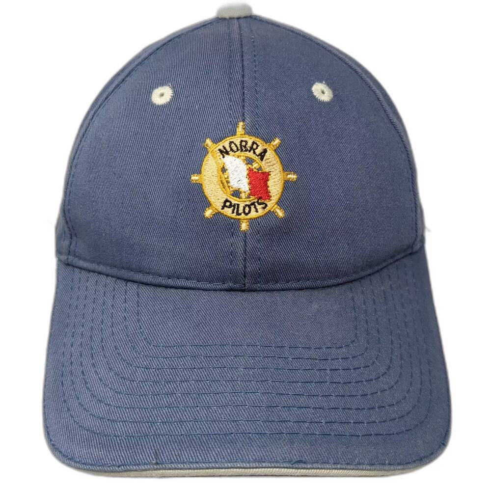 Town Talk Nobra Pilots Baseball Cap Blue Yellow OS Adjustable Embroidered Hat